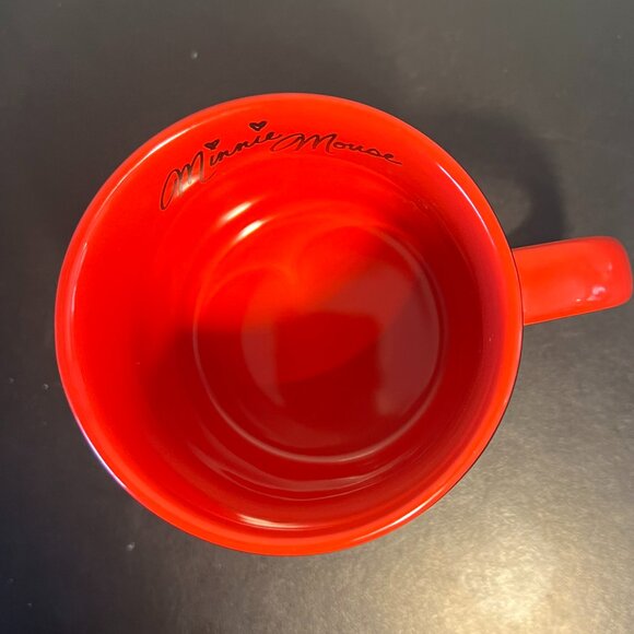 Disney Embossed MINNIE MOUSE Polka Dot Bow Mug ~ Black & Red w/ White Polka Dots - Picture 8 of 10